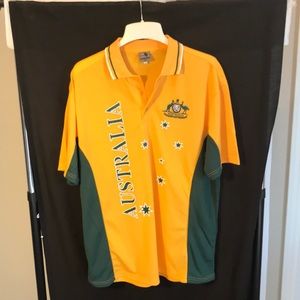 NWOT Australia mens 2XL green and yellow polo